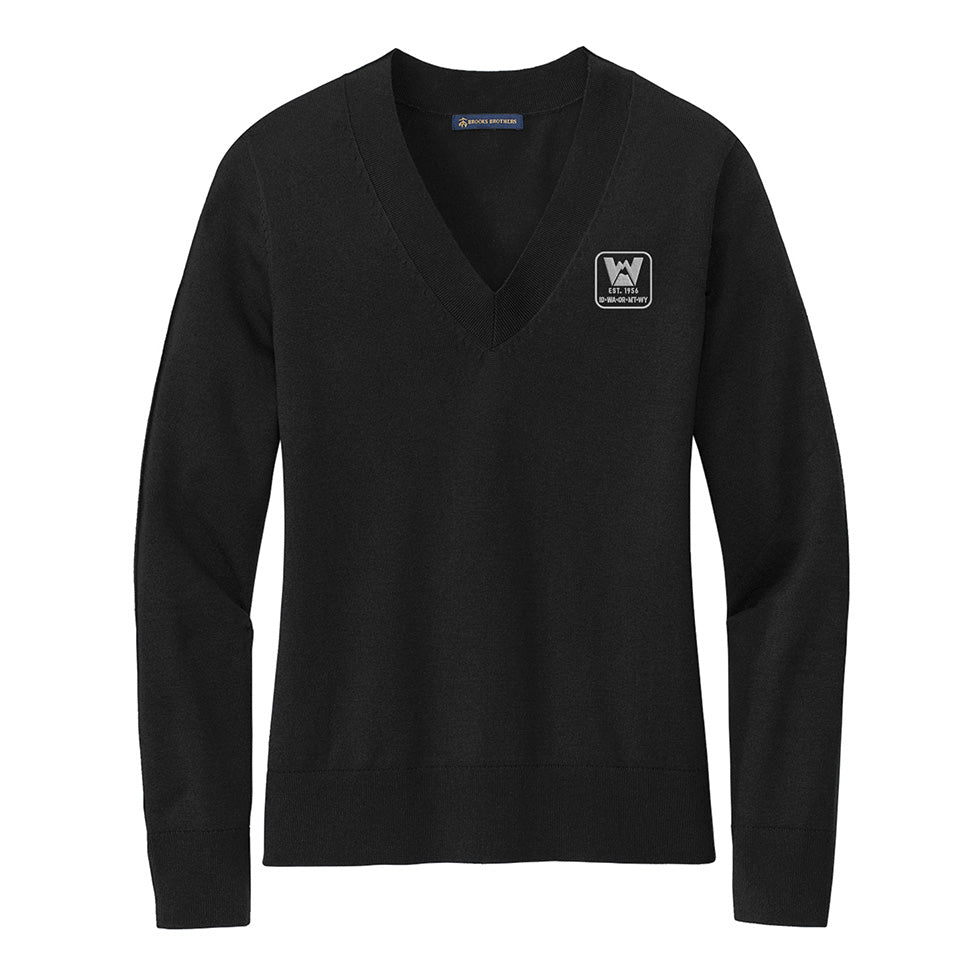 Classic "W" - Ladies Cotton Stretch V-Neck Sweater