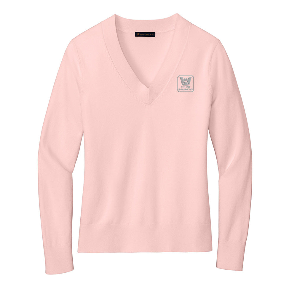 Classic "W" - Ladies Cotton Stretch V-Neck Sweater